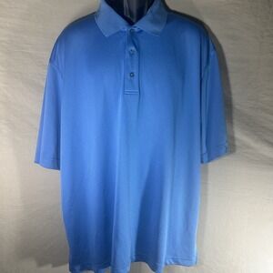 Monterey Club Polo Shirt Mens XXL Blue‎ Performance Golf Tennis Casual